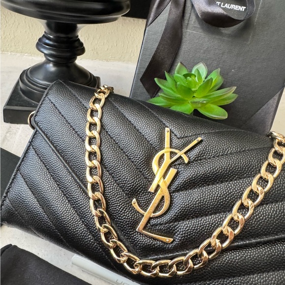 SOLD - 💎Authentic Saint Laurent YSL Cassandre Matelasse Long Flap Wallet - Picture 2 of 16